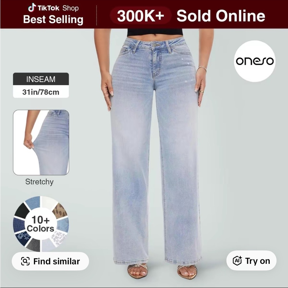 ONESO Women's Light Blue Jeans
